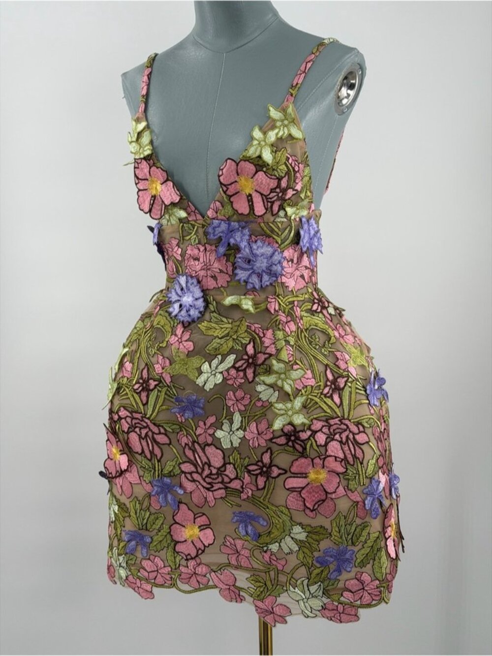 🆕 BRONX & BANCO 🧿 NWOT Iris Floral Aria Mini Dress, Pink Multi - Sz S US 4 - Picture 9 of 13